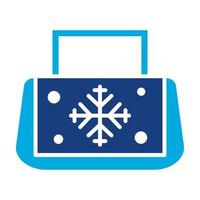 Ice Bag Glyph Two Color Icon vector