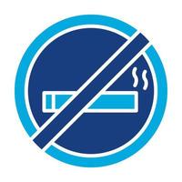 No Smoking Glyph Two Color Icon vector