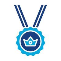 Award Badge Glyph Two Color Icon vector