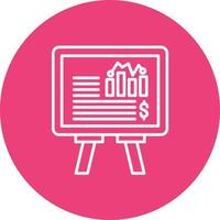 Graphical Presentation Line Circle Background Icon vector