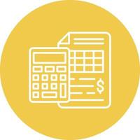 Budget Estimate Line Circle Background Icon vector
