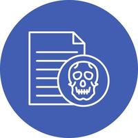 File Hacked Line Circle Background Icon vector