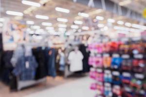 clothing store in shopping mall defocused blur background photo