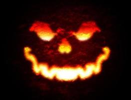 Creepy Halloween Pumpkin Face Background photo