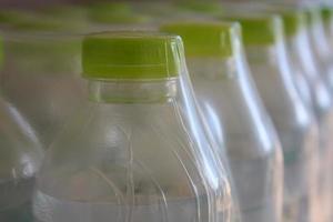 water bottles in plastic pack photo