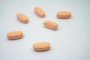 pills isolated on white background photo