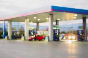 gas station blur background photo
