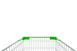 shopping cart isolated on white background photo