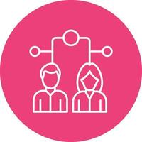 User Connection Line Circle Background Icon vector