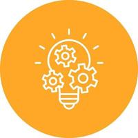 Project Management Line Circle Background Icon vector