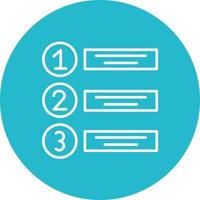 Prioritize Line Circle Background Icon vector