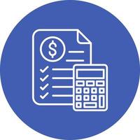 Budget Estimate Line Circle Background Icon vector