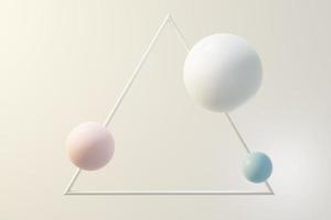 3d render of pastel ball, soaps bubbles, blobs that floating on the air isolated on pastel background. Abstract scene. photo