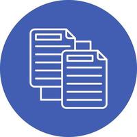 Duplicate Documents Line Circle Background Icon vector