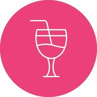 Drink Line Circle Background Icon vector