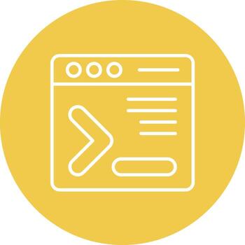 Command Line Line Circle Background Icon vector