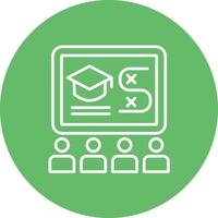 Training Line Circle Background Icon vector