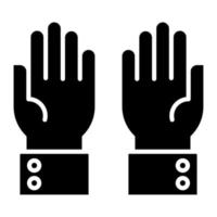 Hands Up Glyph Icon vector