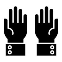 Hands Up Glyph Icon vector