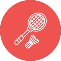 Badminton Line Circle Background Icon vector