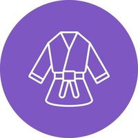 Kimono Line Circle Background Icon vector