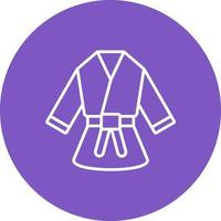 icono de fondo de círculo de línea de kimono vector