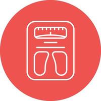 Weight Check Line Circle Background Icon vector
