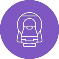 CT Scan Line Circle Background Icon vector