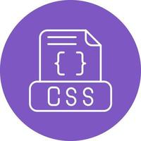 Css File Line Circle Background Icon vector
