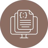 Programming Notes Line Circle Background Icon vector