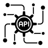 API Glyph Icon vector