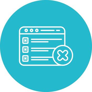 Seo Checklist Line Circle Background Icon vector