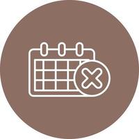 Remove Event Line Circle Background Icon vector
