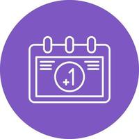 Tomorrow Line Circle Background Icon vector