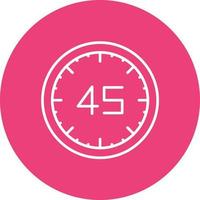 45 Minutes Line Circle Background Icon vector