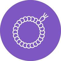 Praying Beads Line Circle Background Icon vector