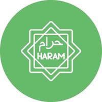 Haram Line Circle Background Icon vector