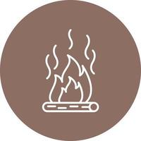 Fire Pollution Line Circle Background Icon vector