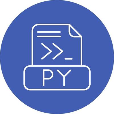 Python File Line Circle Background Icon