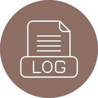 Logs Line Circle Background Icon vector