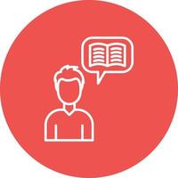 User Story Line Circle Background Icon vector