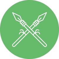 Lance Line Circle Background Icon vector
