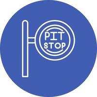 Pit Stop Line Circle Background Icon vector