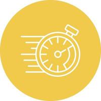 Race Stopwatch Line Circle Background Icon vector