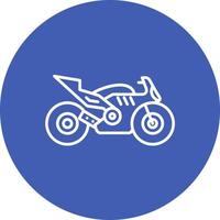 Race Bike Line Circle Background Icon vector