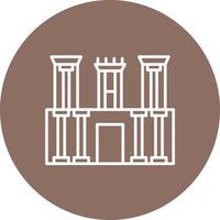 Petra Line Circle Background Icon vector