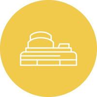Mohenjo Daro Line Circle Background Icon vector
