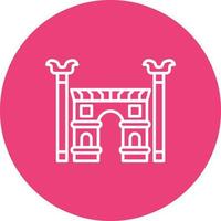 Persepolis Line Circle Background Icon vector