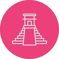 Mesoamerican Line Circle Background Icon vector