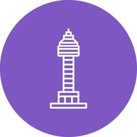 Trajans Column Line Circle Background Icon vector